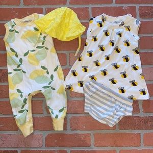 Cat & Dogma baby boden bee lemon/lime babygirl bundle!!